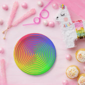 Regenbogen-Spirale 7 Zoll-Pappteller Pappteller (Party)