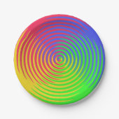 Regenbogen-Spirale 7 Zoll-Pappteller Pappteller (Vorderseite)