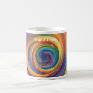 Regenbogen-Spirale des Glücks Viel Glück Kaffeetasse