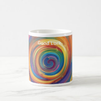 Regenbogen-Spirale des Glücks Viel Glück Kaffeetasse