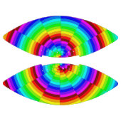 Regenbogen-Spirale Football (Paneele)