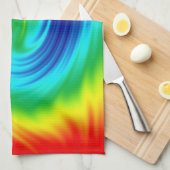Regenbogen-Spirale Geschirrtuch (Viertel Falte)
