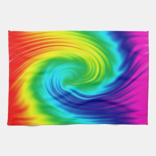 Regenbogen-Spirale Geschirrtuch (Horizontal)