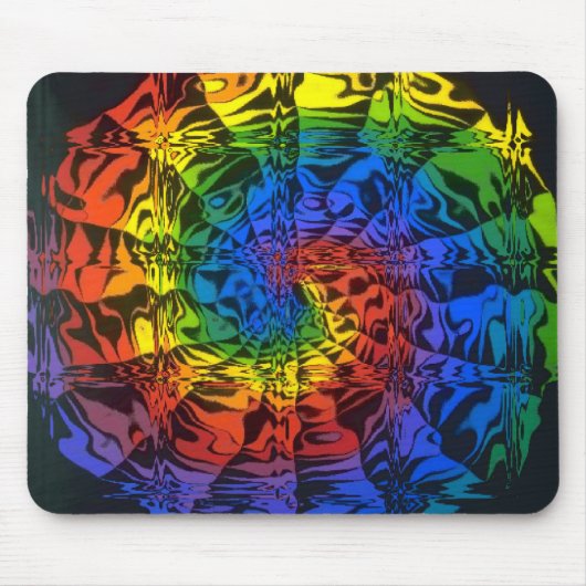 Regenbogen-Spirale Mousepad (Vorne)
