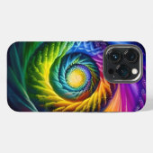 Regenbogen-Spirale nach außen iPhone Hülle (Rückseite (Horizontal))