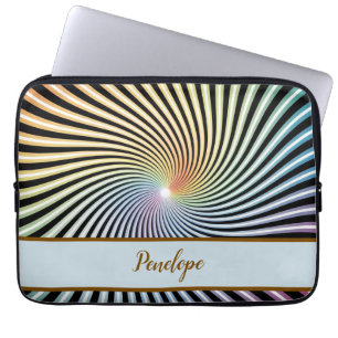 Regenbogen Spirale Optische Täuschung Kunst Benutz Laptopschutzhülle