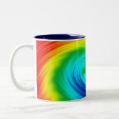Regenbogen-Spirale Zweifarbige Tasse (Links)