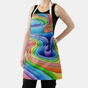 Regenbogen-Spiralen-Muster Schürze