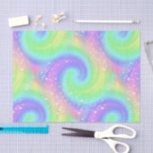 Regenbogen-Spiralen-Welle beschmutztes Seidenpapier (Handwerk)