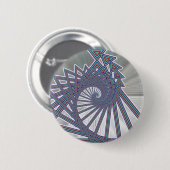 Regenbogen Spiralism Knopf Button (Vorne & Hinten)