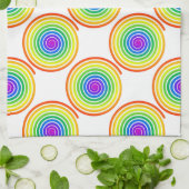 Regenbogen-Spiralmuster Handtuch (Gefaltet)