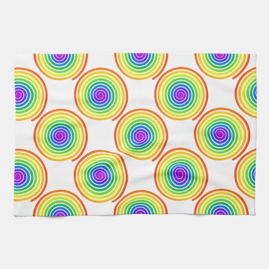 Regenbogen-Spiralmuster Handtuch (Horizontal)