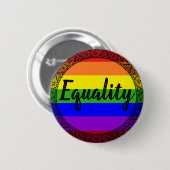 Regenbogen-Spitze-Gleichheits-Button Button (Vorne & Hinten)