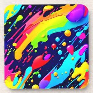 Regenbogen-Splash-Kunst Getränkeuntersetzer