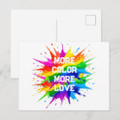 Regenbogen-Splash-Pride-Monat-Design Feiertagspostkarte (Vorne/Hinten)