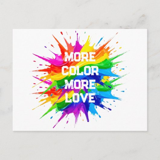 Regenbogen-Splash-Pride-Monat-Design Feiertagspostkarte (Vorderseite)