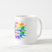 Regenbogen-Splash-Pride-Monat-Design Kaffeetasse (VorderseiteRechts)