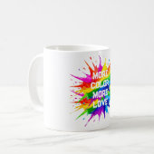 Regenbogen-Splash-Pride-Monat-Design Kaffeetasse (Vorderseite Links)