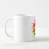 Regenbogen-Splash-Pride-Monat-Design Kaffeetasse (Links)