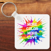 Regenbogen-Splash Pride-Monat-Design Schlüsselanhänger (Vorderseite)