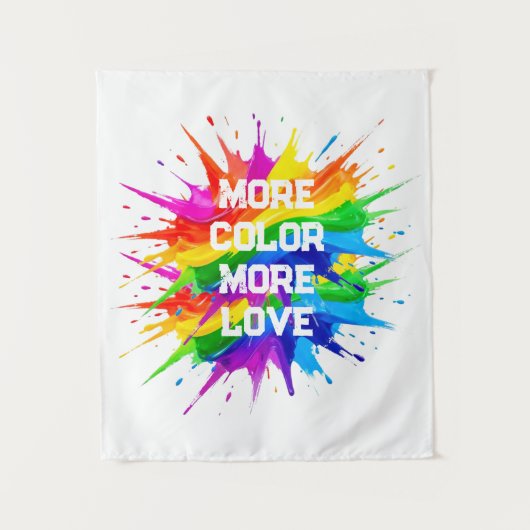 Regenbogen-Splash-Pride-Monat-Design Wandteppich (Vorderseite)