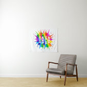 Regenbogen-Splash-Pride-Monat-Design Wandteppich (Beispiel (Horizontal))