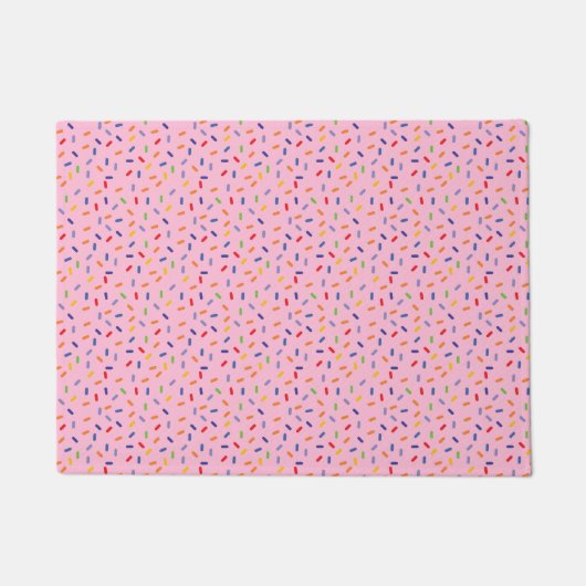 Regenbogen-Sprinklen farbenfrohe Confetti-Light Fußmatte (Vorderseite)