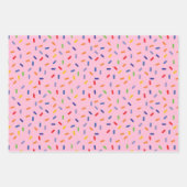 Regenbogen-Sprinklen farbenfrohe Confetti-Light Geschenkpapier Set (Vorderseite 3)