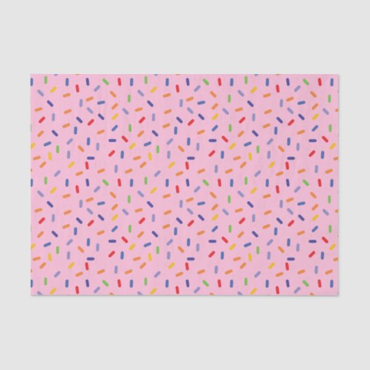 Regenbogen-Sprinklen farbenfrohe Confetti-Light Seidenpapier (Vorderseite)