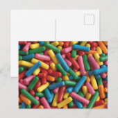 Regenbogen-Sprinkles Postkarte (Vorne/Hinten)