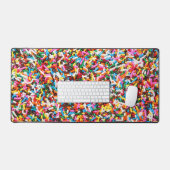Regenbogen-Sprinkles Schreibtischunterlage (Tastatur & Maus)