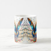 Regenbogen-Spritz-Schmetterling Kaffeetasse (Mittel)