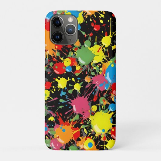 Regenbogen-Spritzer-Farbtropfen PD Case-Mate iPhone Hülle (Rückseite)