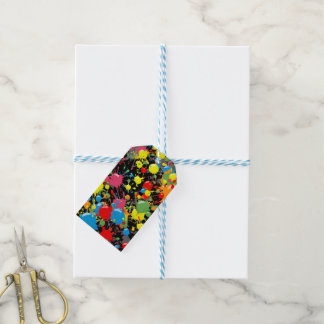 Regenbogen-Spritzer-Farbtropfen PD Geschenkanhänger