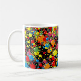 Regenbogen-Spritzer-Farbtropfen PD Kaffeetasse