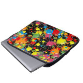 Regenbogen-Spritzer-Farbtropfen PD Laptopschutzhülle (Vorne Knopf)