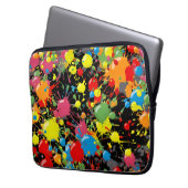 Regenbogen-Spritzer-Farbtropfen PD Laptopschutzhülle (Vorderseite Links)