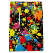 Regenbogen-Spritzer-Farbtropfen PD Mittlere Geschenktüte (Rückseite)