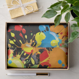 Regenbogen-Spritzer-Farbtropfen PD Seidenpapier
