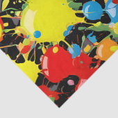 Regenbogen-Spritzer-Farbtropfen PD Seidenpapier (Detail)