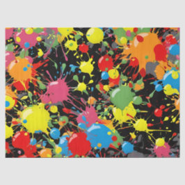 Regenbogen-Spritzer-Farbtropfen PD Seidenpapier