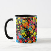 Regenbogen-Spritzer-Farbtropfen PD Tasse (Links)
