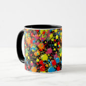 Regenbogen-Spritzer-Farbtropfen PD Tasse (Vorderseite Links)