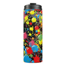 Regenbogen-Spritzer-Farbtropfen PD Thermosbecher