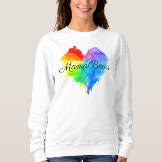 Regenbogen-Spritzer Herzerkrankung Sweatshirt (Vorderseite)