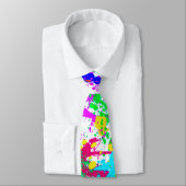 Regenbogen-Spritzer Krawatte (Gebunden)