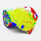 Regenbogen-Spritzer Krawatte (Gerollt)