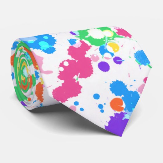 Regenbogen-Spritzer-Kunst-Künstler-Farbe spritzt Krawatte (Gerollt)