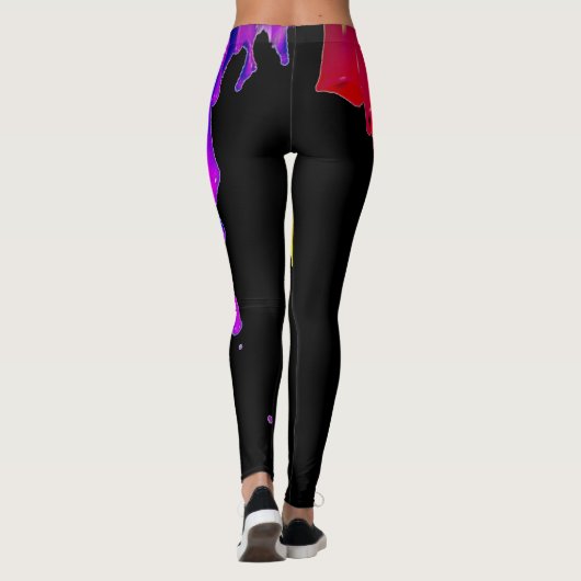 Regenbogen-Spritzer Leggings (Rückseite)