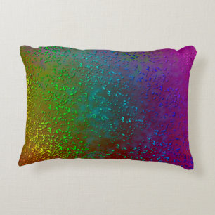Regenbogen-Spritzer-Mischmedium-Kunst-Entwurf Zierkissen